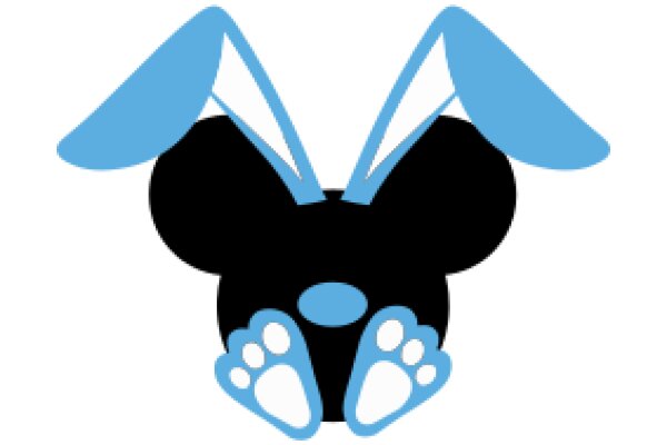 Ears of a Blue and Black Cartoon Character