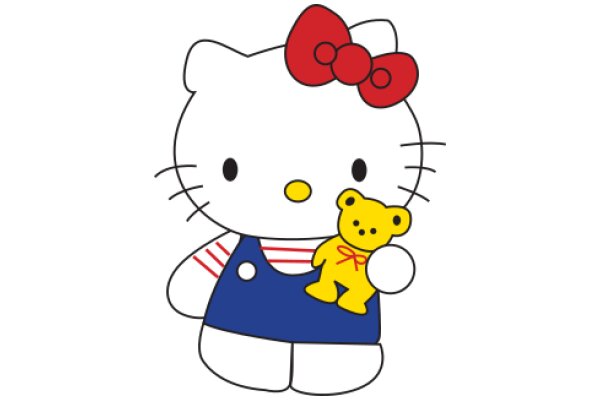 Hello Kitty: A Playful Encounter with a Stuffed Bear