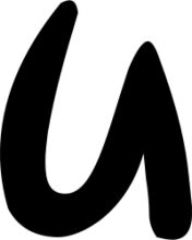 Simplicity in Design: A Black Letter 'U'