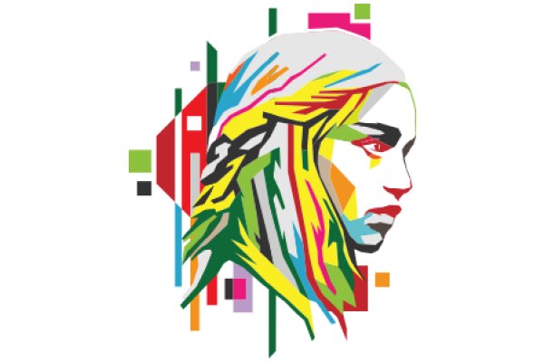 Vivid Portrait: A Colorful Abstract Artwork