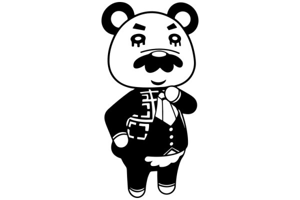 Stylish Bear Character in