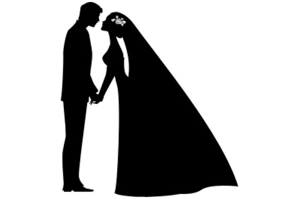 A Silhouette of Love: A Couple's Embrace in