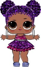 Stylish Anime Character with Purple Hair and Pink Dress