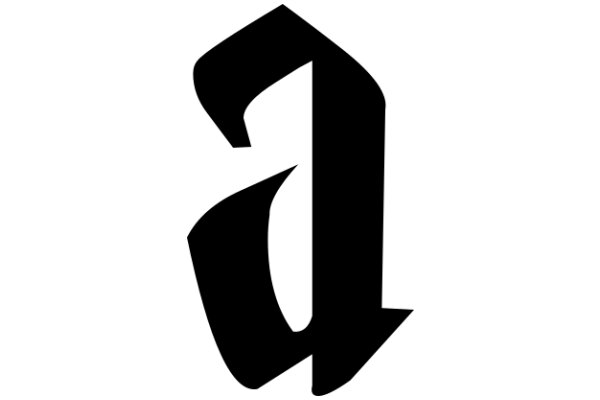 Stylized Black Letter 'A'