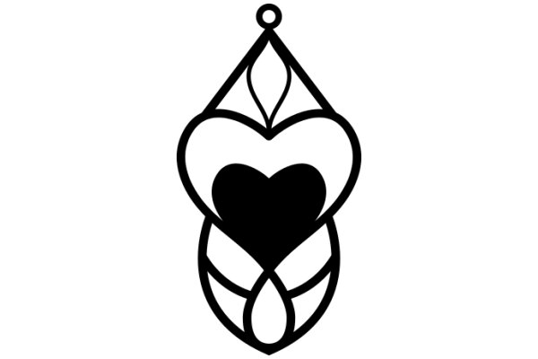 Stylized Heart with a Crown-like Design