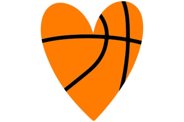 Orange Basketball Heart Logo