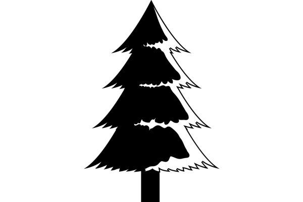 A Silhouette of a Christmas Tree