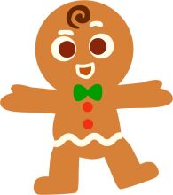 A Delightful Gingerbread Cookie with a Smile and Bowtie