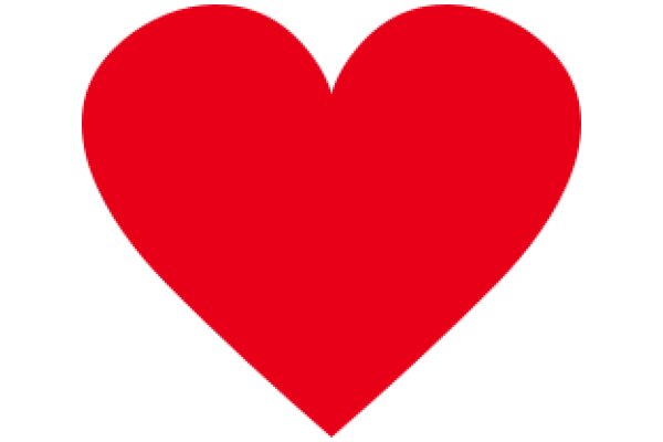 A Solid Red Heart Symbol