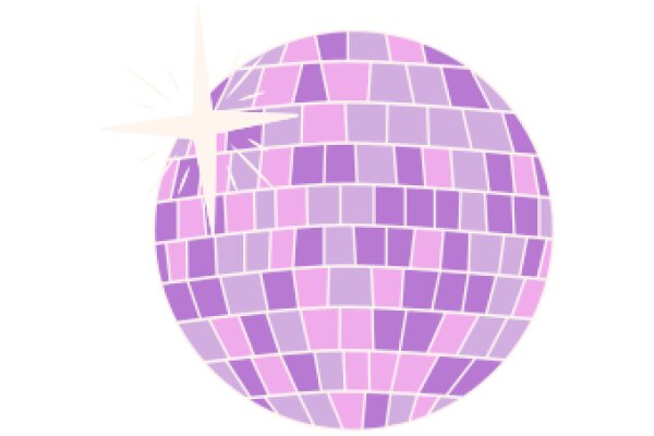 Vivid Purple Disco Ball with a Starburst Effect