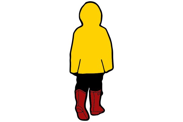 A Cartoon Character in a Yellow Jacket and Red Boots