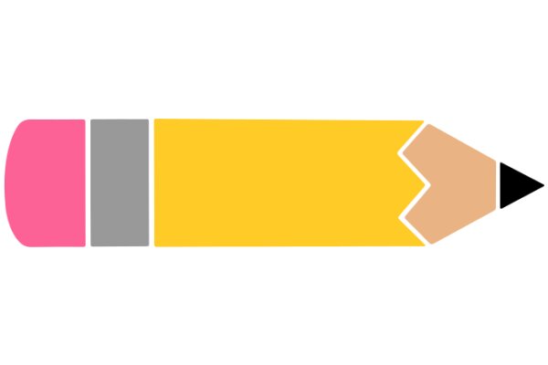 A Colorful Pencil Icon on a White Background