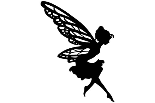 Silhouette of a Ballerina-Fairy in Flight