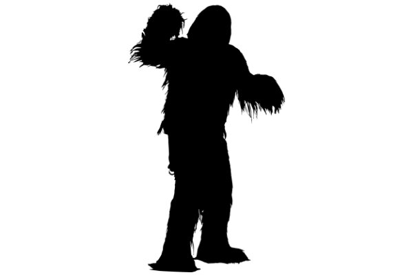 Silhouette of a Sasquatch Figure: A Mysterious Creature in the Spotlight