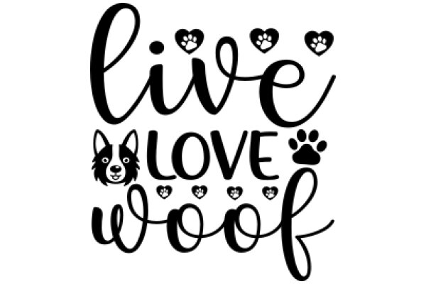 Live, Love, Woo: A Playful Tribute to Dogs