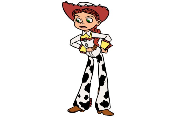 Cowgirl Adventure: A Cartoon Character's Journey