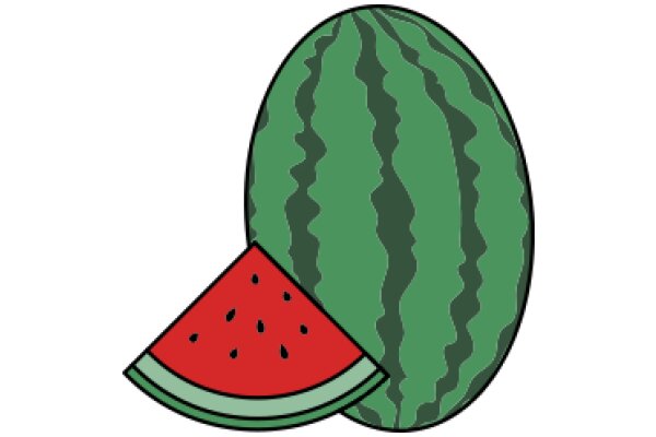 A Delicious Illustration of a Watermelon and a Melon