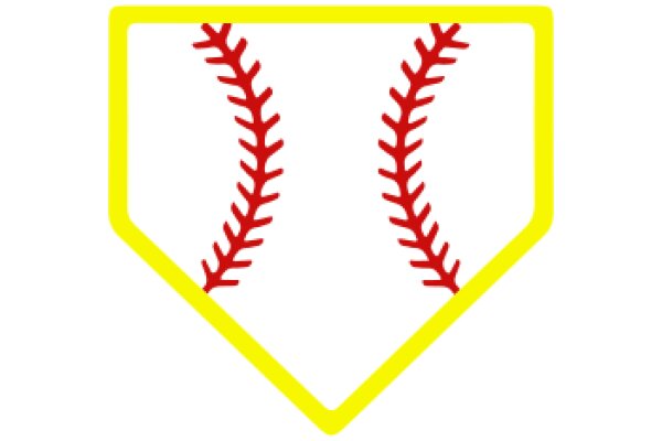 Vintage Baseball Logo with Yellow Border