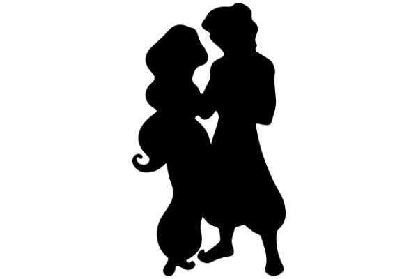 A Silhouette of a Couple Embracing Each Other