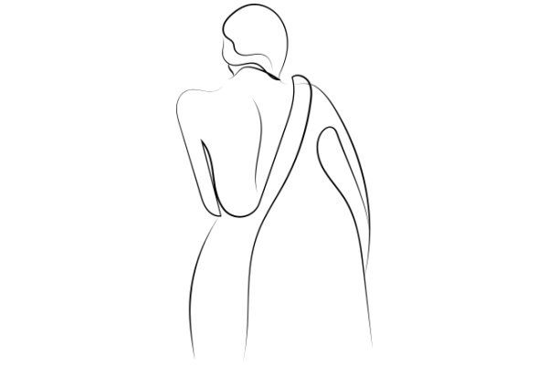 A Line Drawing of a Humanoid Figure