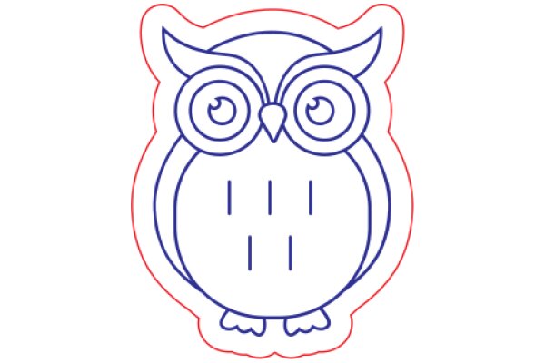 A Pixelated Owl Sticker on a White Background