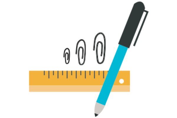 A Graphic Illustration of a Pen and a Measuring Tape