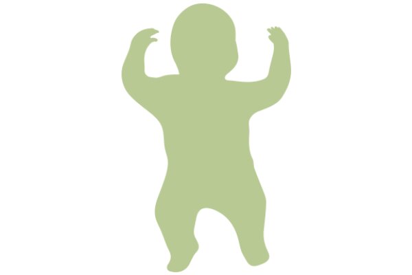 A Silhouette of a Baby's Arms Raised in the Air