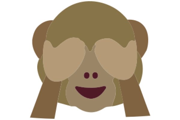 A Playful Monkey Emoji with a Smile and Blindfolded Eyes