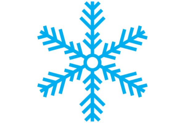 Stylized Blue Snowflake Design