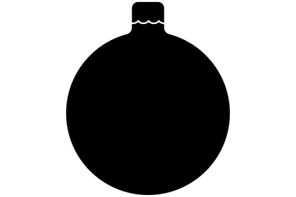 A Solid Black Christmas Ornament