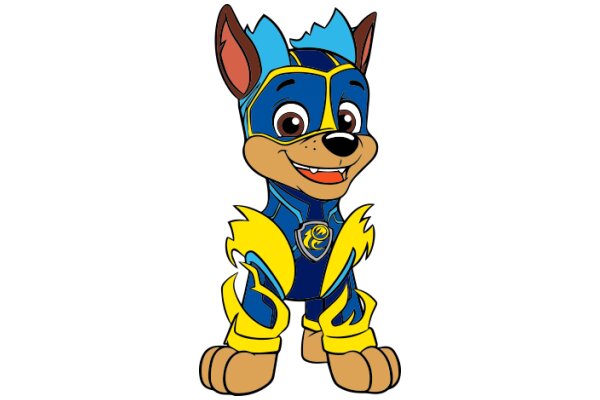 A Playful Pup in a Superhero Costume