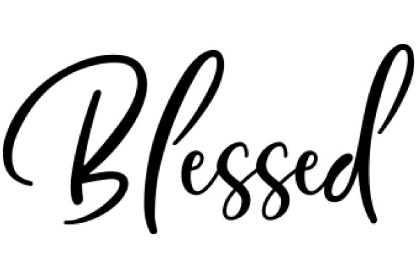 Stylized 'Blessed' Text Logo