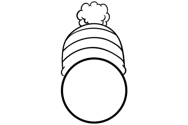 A Whimsical Illustration of a Hat with a Cloud-like Top