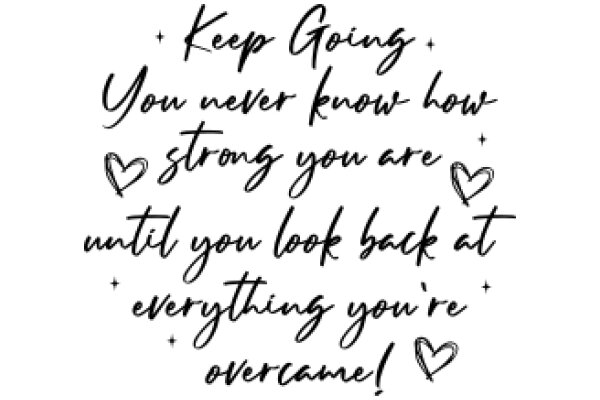 Keep Going: A Motivational Quote with a Heartfelt Message