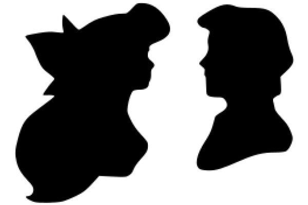 Silhouettes of Two People in a Conversation