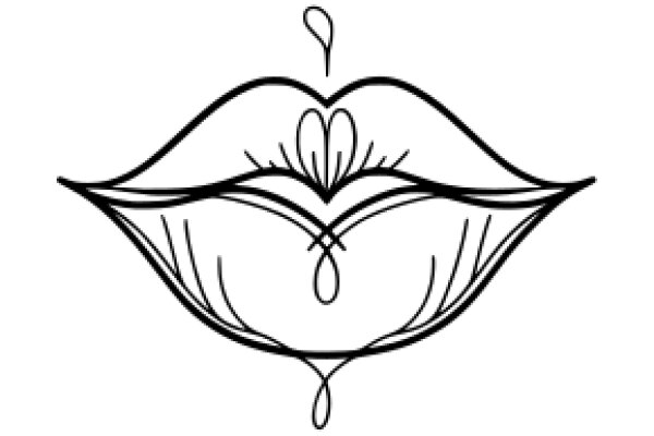 Stylized Lip Artwork with a Touch of Whimsy