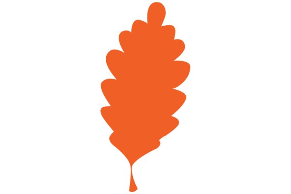 A Simple, Orange Tree in a White Background