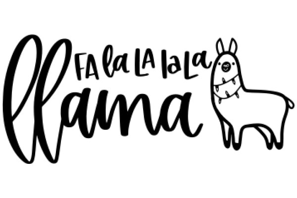 A Playful Illustration of a Llama with a Catchy Phrase