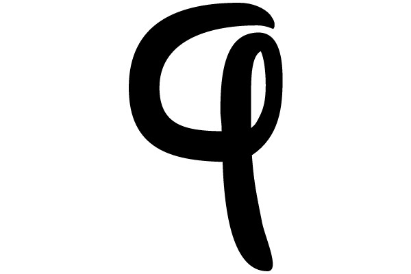 Stylized Black Letter 'P'