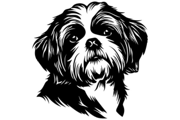 A Stylized Portrait of a Shaggy Dog