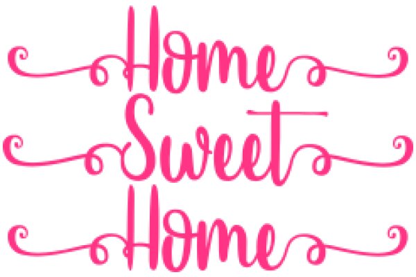 Pink Home Sweet Home Signs: A Charming Decorative Set