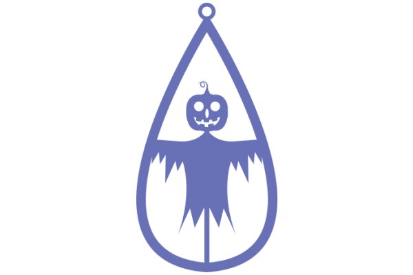 A Purple Halloween Symbol with a Jack-o-Lantern Inside