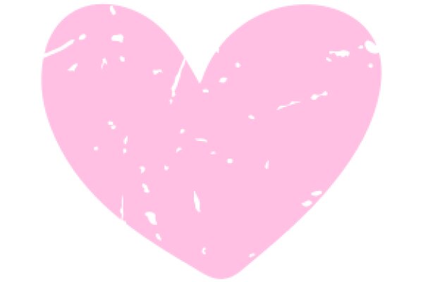 A Soft Pink Heart with a Textured Surface