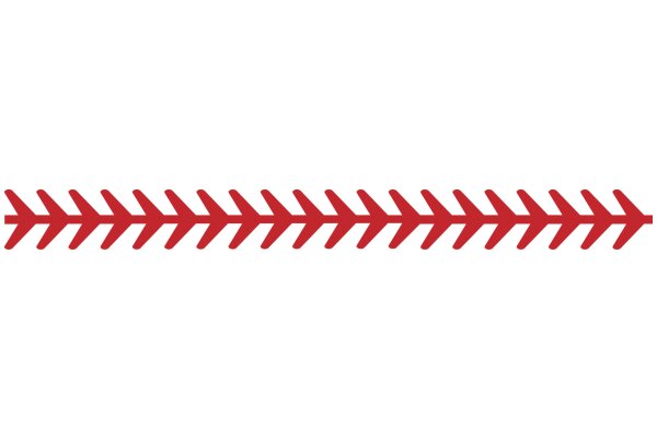 A Red Stripe Against a White Background