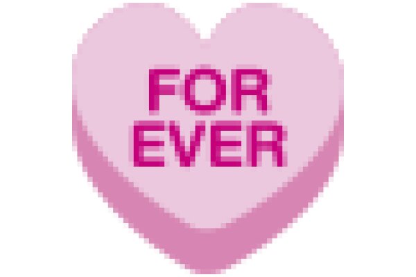 A Pink Heart with the Words 'FOR EVER' in Pink