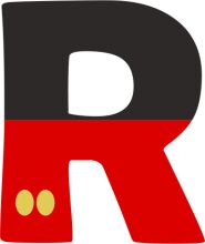 Vibrant Letter R with a Touch of Red and Yellow