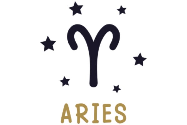 Aries Constellation Logo with Starry Background