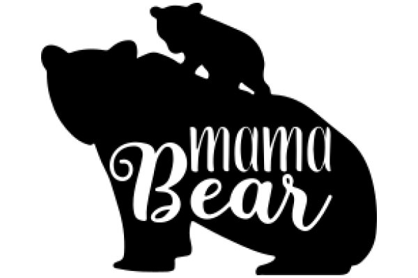 Mama Bear: A Silhouette of a Mother and Her Cub