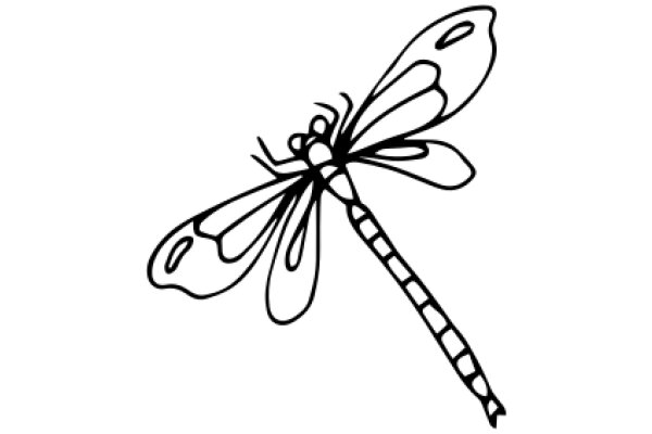 Stylized Dragonfly Silhouette