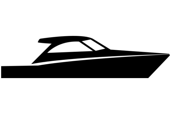 A Sleek Black Boat Silhouette